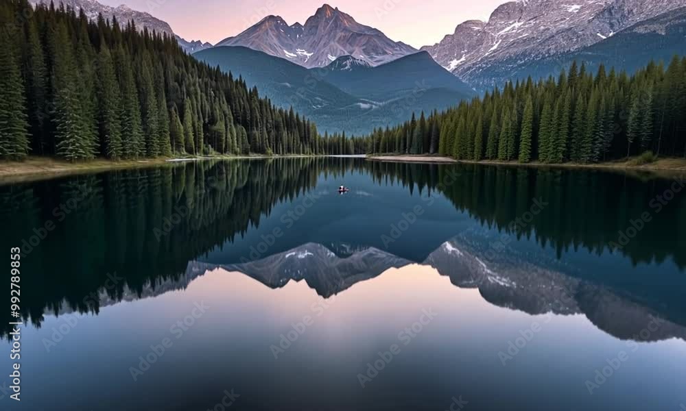 reflection in the lake aerial drone shot reflection in the lake aerial drone shot