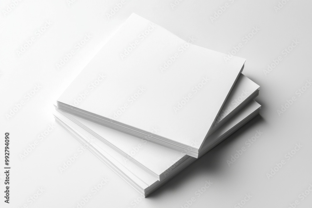 Blank A4 Stacked Paper Mockup isolated created with Generative AI Blank A4 Stacked Paper Mockup isolated created with Generative AI