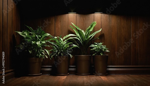 A row of potted plants with a row of potted plants 20