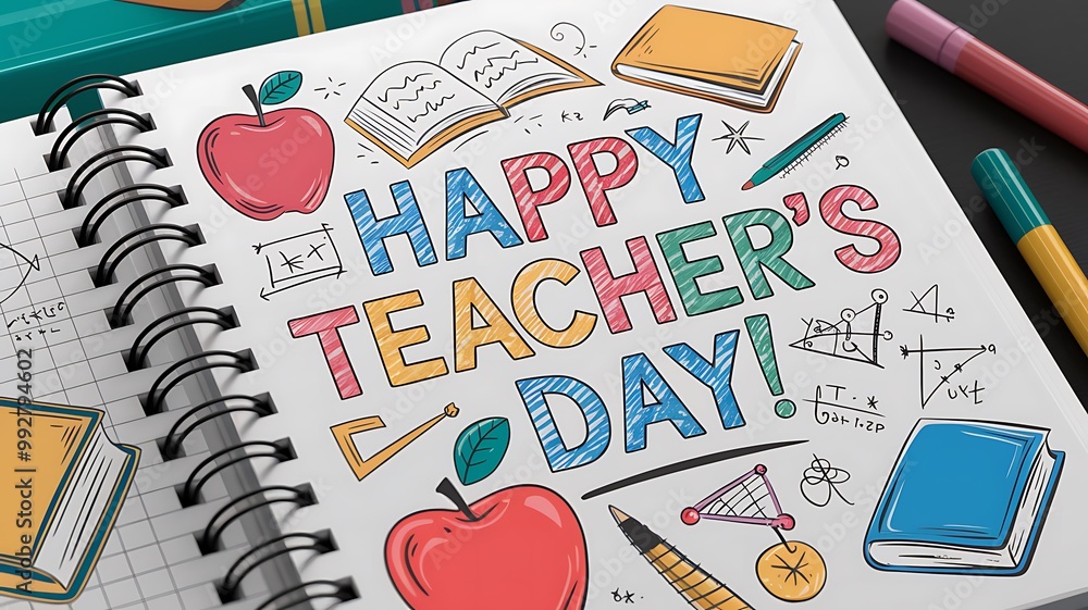 A notebook with the words 