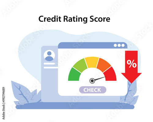A visual guide to understanding and checking your credit score vector illustration design concept