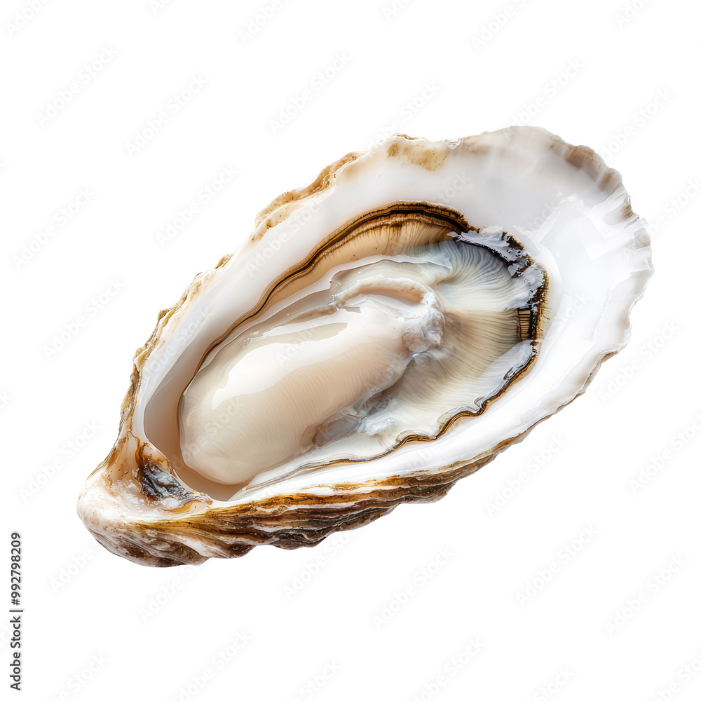 Fresh Raw Oyster on Half Shell Isolated on Transparent Background - High-Quality Seafood Image for Culinary and Food Industry Use Fresh Raw Oyster on Half Shell Isolated on Transparent Background - High-Quality Seafood Image for Culinary and Food Industry Use
