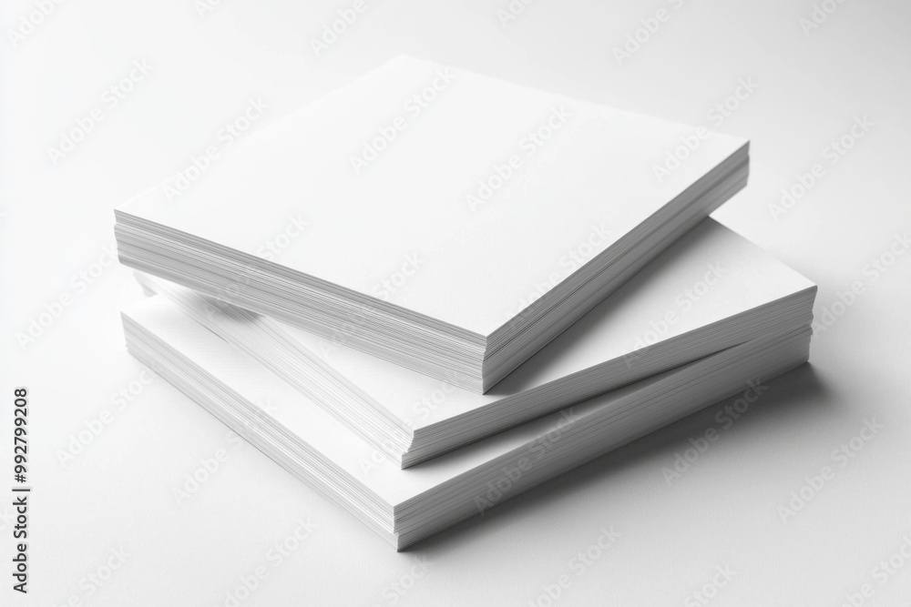 Blank A4 Stacked Paper Mockup isolated created with Generative AI Blank A4 Stacked Paper Mockup isolated created with Generative AI