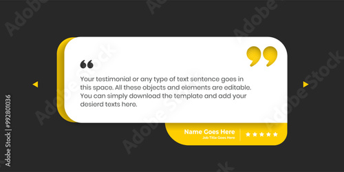 Creative Testimonial Editable Vector Illustration, Empty speech bubbles, What our Clients Say, Quote, Review, Feedback, Infographic Template, Label, editable text box layout, recommendation note