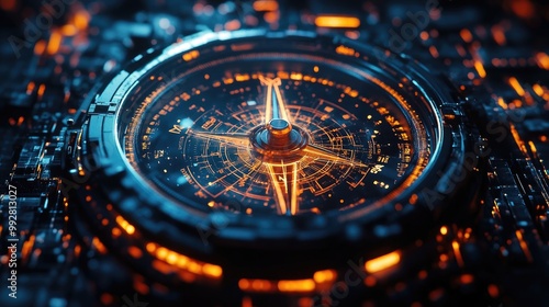 Wallpaper Mural Digital compass concept for strategic business exploration Torontodigital.ca