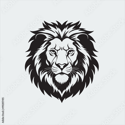 Wallpaper Mural lion head vector Torontodigital.ca