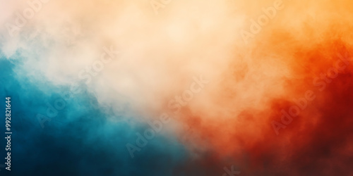 Abstract gradient background, blue and orange color gradients