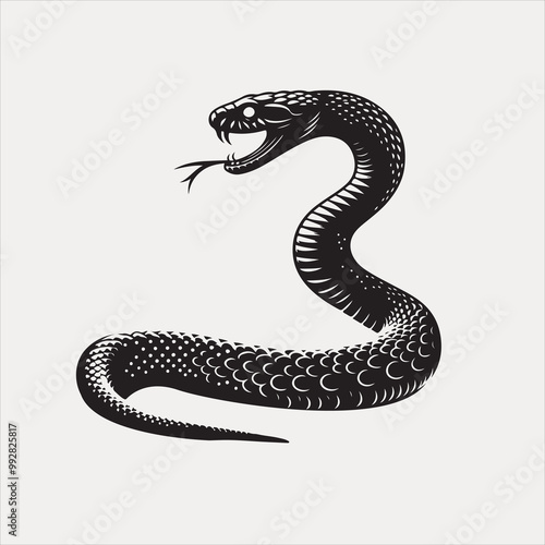 snake and animal vector