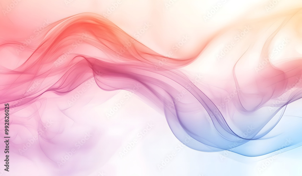 Abstract Colorful Gradient Waves on Soft Background Design Abstract Colorful Gradient Waves on Soft Background Design