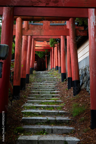 details of Koyasan streets town toris photo