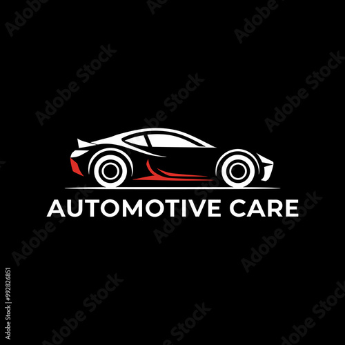 Automotive care logo, car detailing, clean minimalist logo