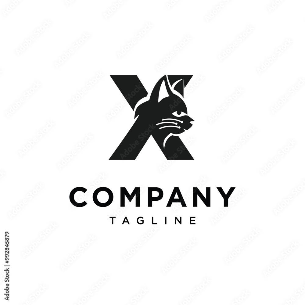 Letter X Cat Logo icon vector Letter X Cat Logo icon vector