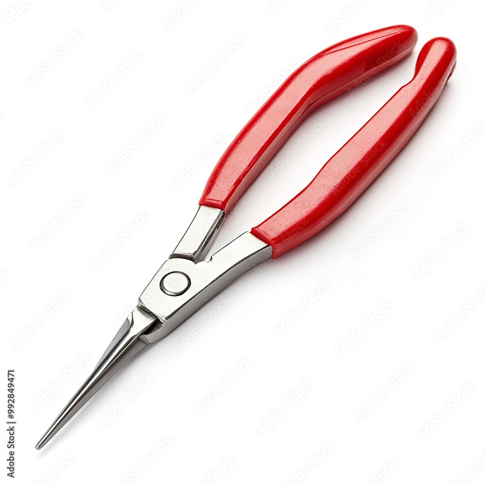 Basic hand tools, Needle-Nose Pliers, isolated on white background Basic hand tools, Needle-Nose Pliers, isolated on white background