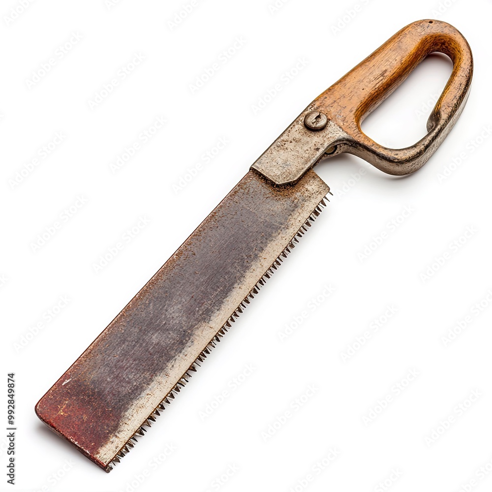 Basic hand tools: Handsaw isolated on white background Basic hand tools: Handsaw isolated on white background