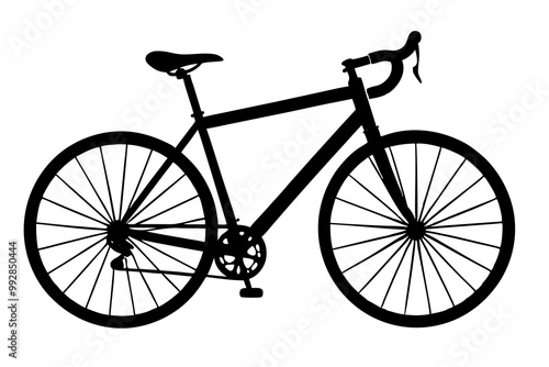 Bicycle silhouette icon vector illustration.