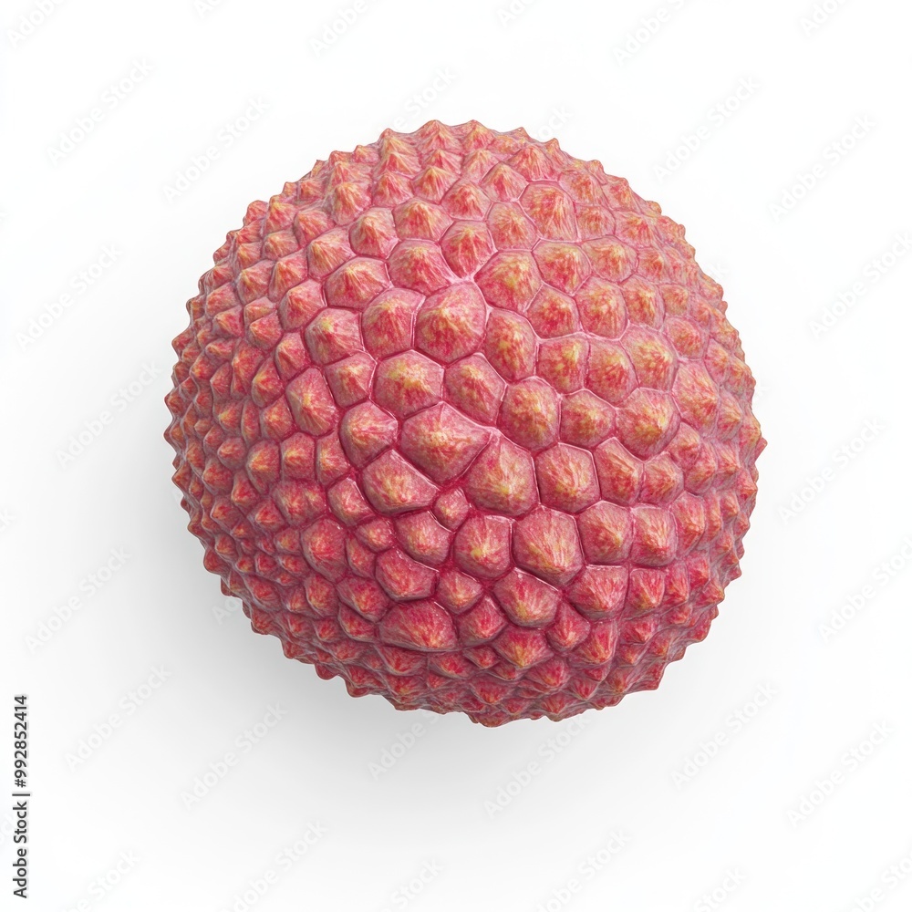 A textured, spherical object resembling a virus or cellular structure in vibrant colors. A textured, spherical object resembling a virus or cellular structure in vibrant colors.