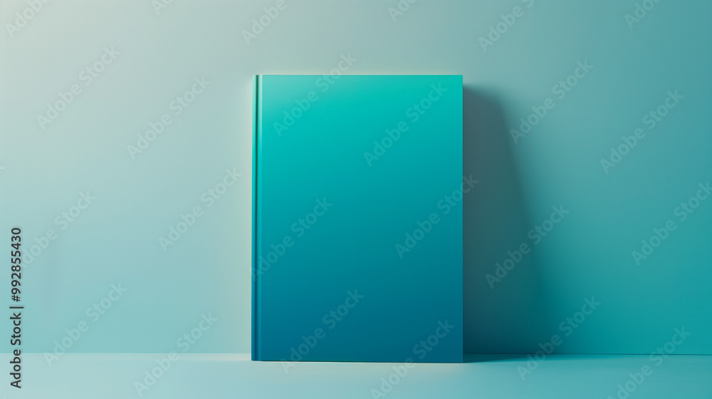 A mockup of an A4 book cover, featuring a gradient from teal to blue, representing water and air elements. A mockup of an A4 book cover, featuring a gradient from teal to blue, representing water and air elements.