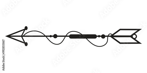 Aesthetic Arrow Line Art - 05