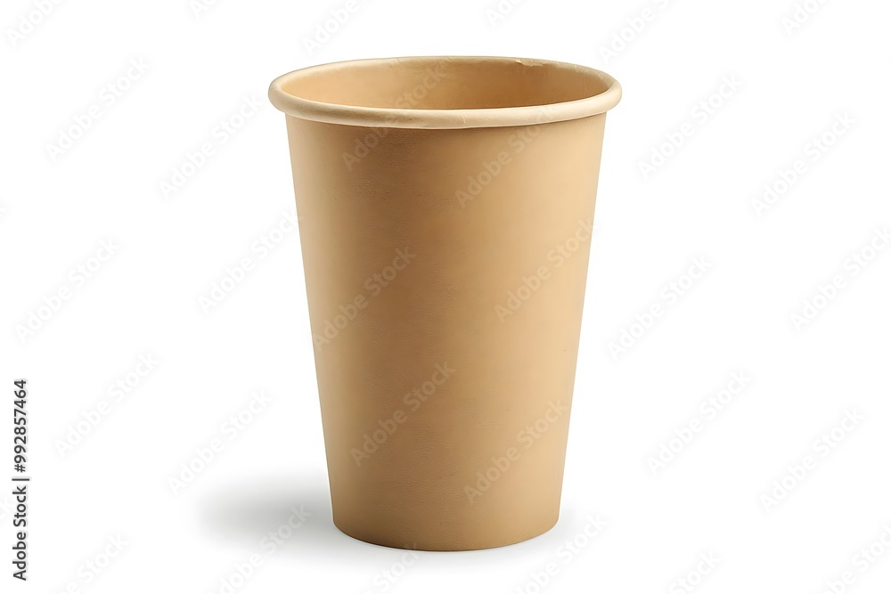 Tall Empty Beige Ceramic Flower Pot Photo Tall Empty Beige Ceramic Flower Pot Photo