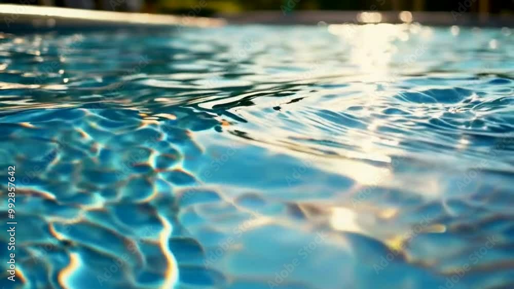 A close-up view of rippling water in a pool, reflecting sunlight and creating a serene atmosphere. A close-up view of rippling water in a pool, reflecting sunlight and creating a serene atmosphere.