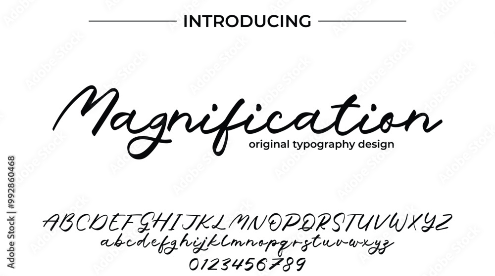 Magnification Font Stylish brush painted an uppercase vector letters, alphabet, typeface Magnification Font Stylish brush painted an uppercase vector letters, alphabet, typeface