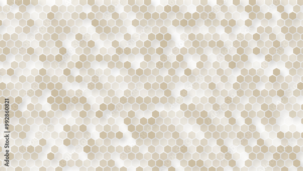 Brown hexagon mosaic marble image Brown hexagon mosaic marble image