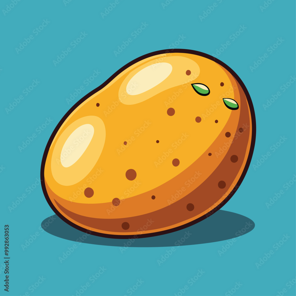 Fototapeta premium Cute Cartoon-Style Potato Character
