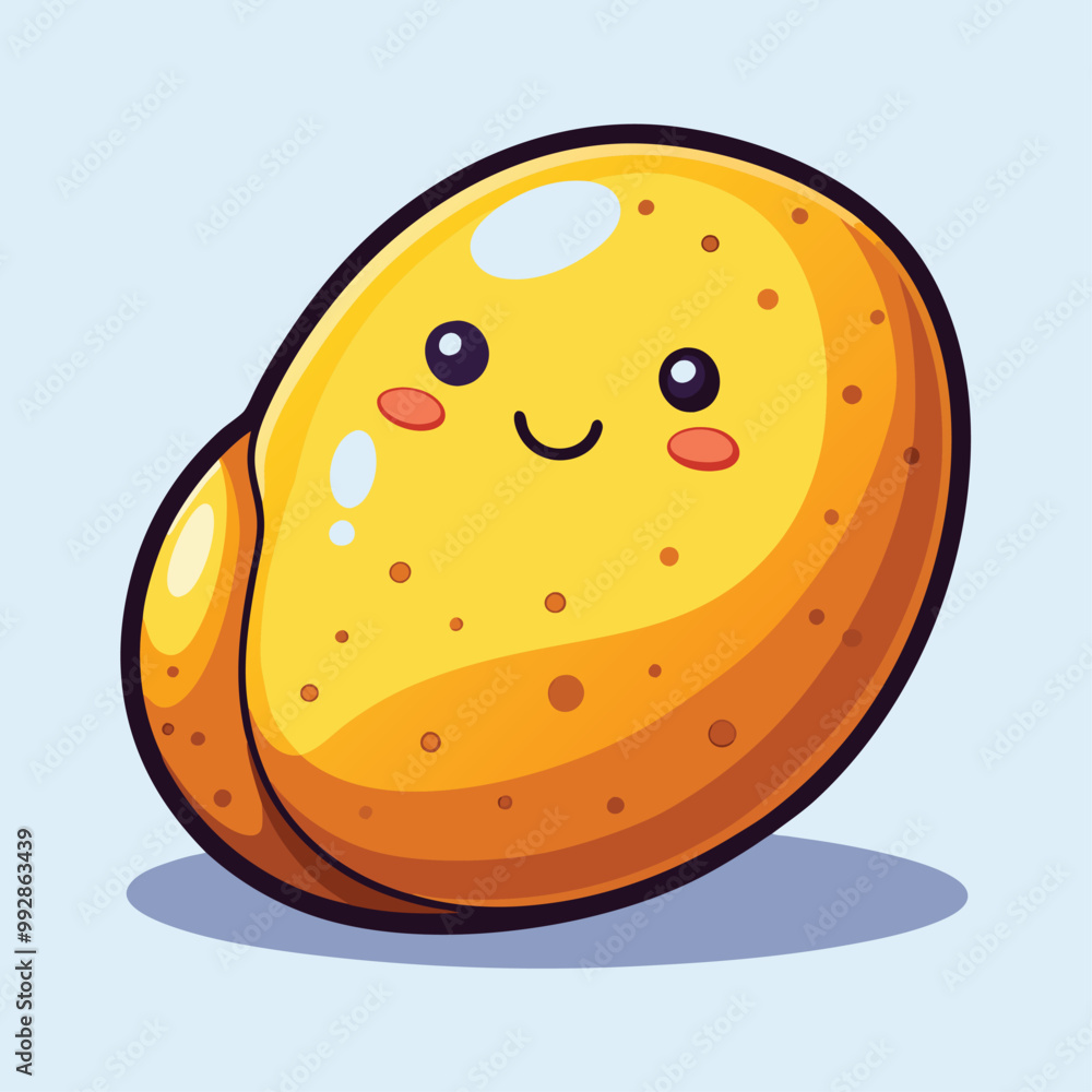 Fototapeta premium Potato clipart cartoon style vector illustration