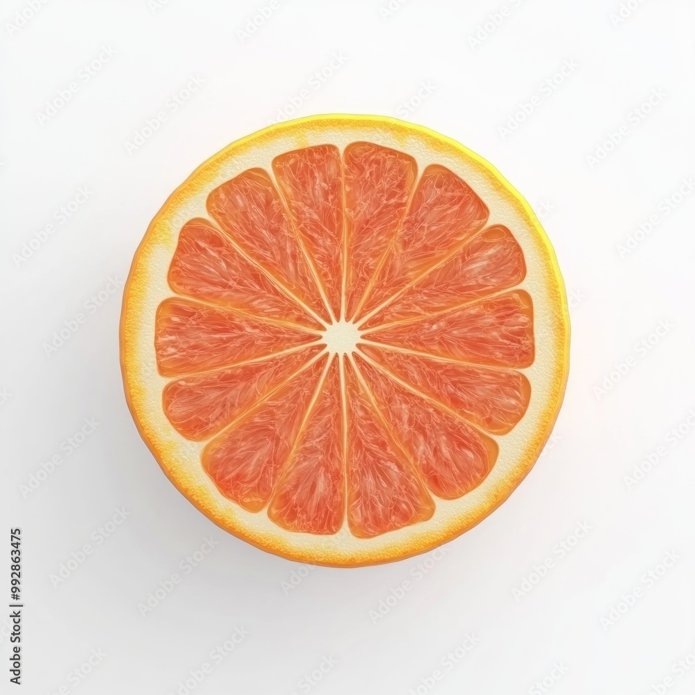 A vibrant cross-section of an orange showcasing its juicy segments and texture. A vibrant cross-section of an orange showcasing its juicy segments and texture.