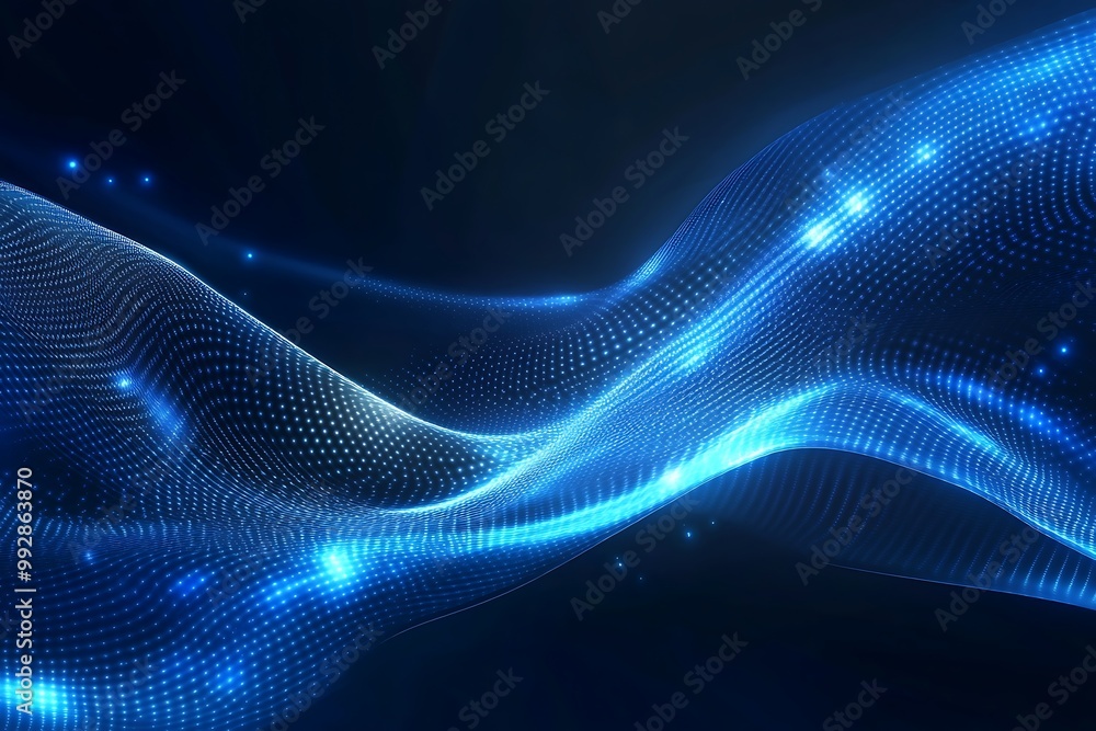 abstract blue wave Generative AI abstract blue wave Generative AI