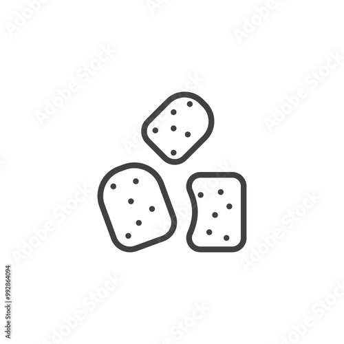 Chicken Nuggets line icon