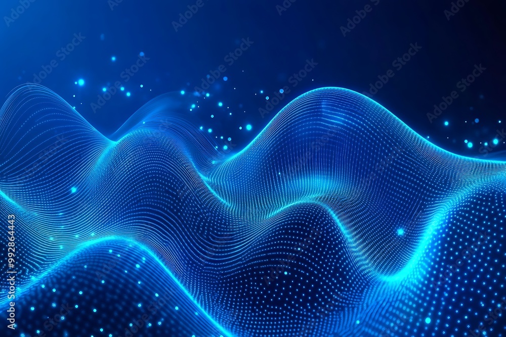 Electric waves on black background background. Generative AI Electric waves on black background background. Generative AI