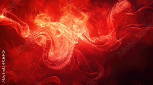 Dynamic red flame swirls and effects