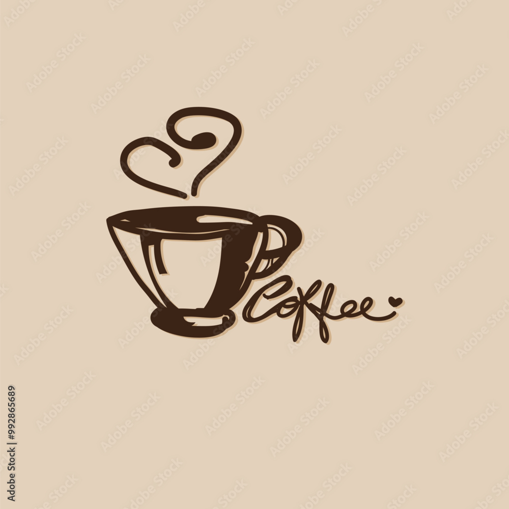 Fototapeta premium coffee cup icon symbol logo graphic
