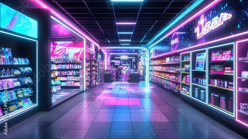 Wallpaper Mural a lot of carts in a supermarket Torontodigital.ca