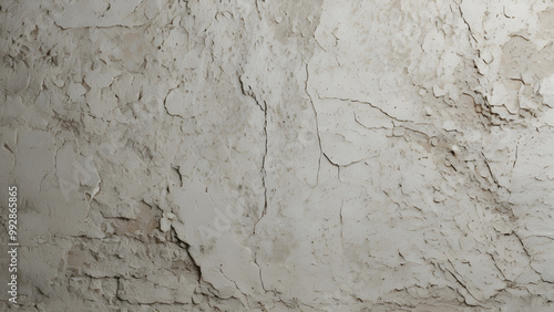 Old concrete wall with a textured, grunge finish in shades of beige and grey, perfect for a vintage backdrop or design element
