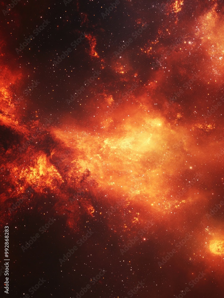 Fototapeta premium Fantasy 3D rendered abstract space and nebula backdrop