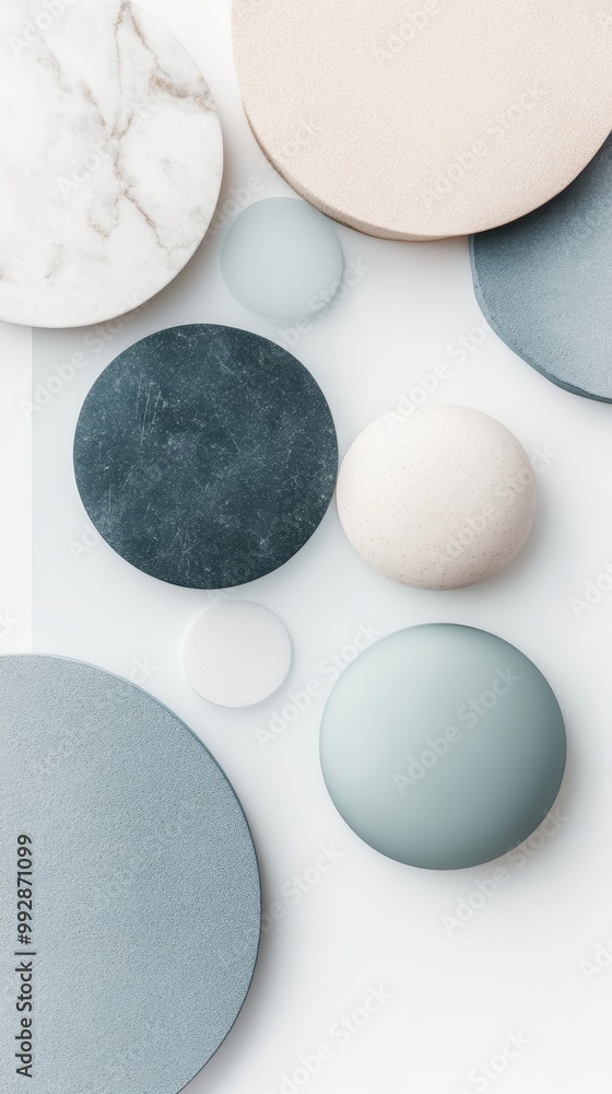 Soft color palette of circular shapes creates a serene and modern aesthetic for backgrounds or design projects. Soft color palette of circular shapes creates a serene and modern aesthetic for backgrounds or design projects.