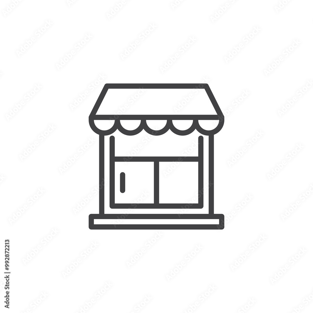 A drive-through line icon A drive-through line icon