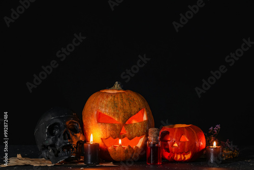 Halloween composition with ...
