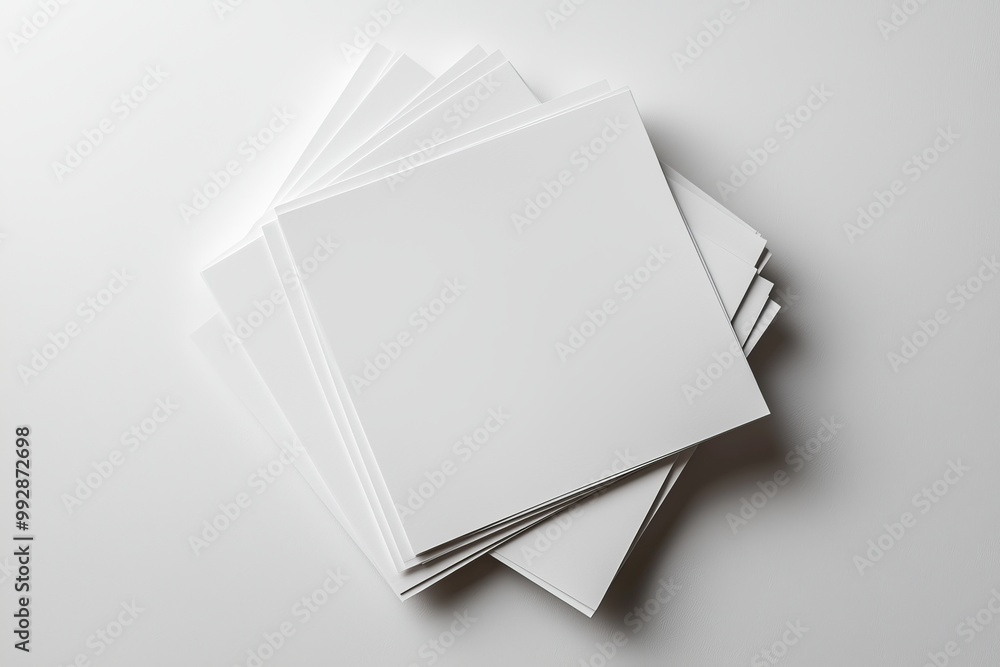 Blank A4 Stacked Paper Mockup isolated created with Generative AI Blank A4 Stacked Paper Mockup isolated created with Generative AI