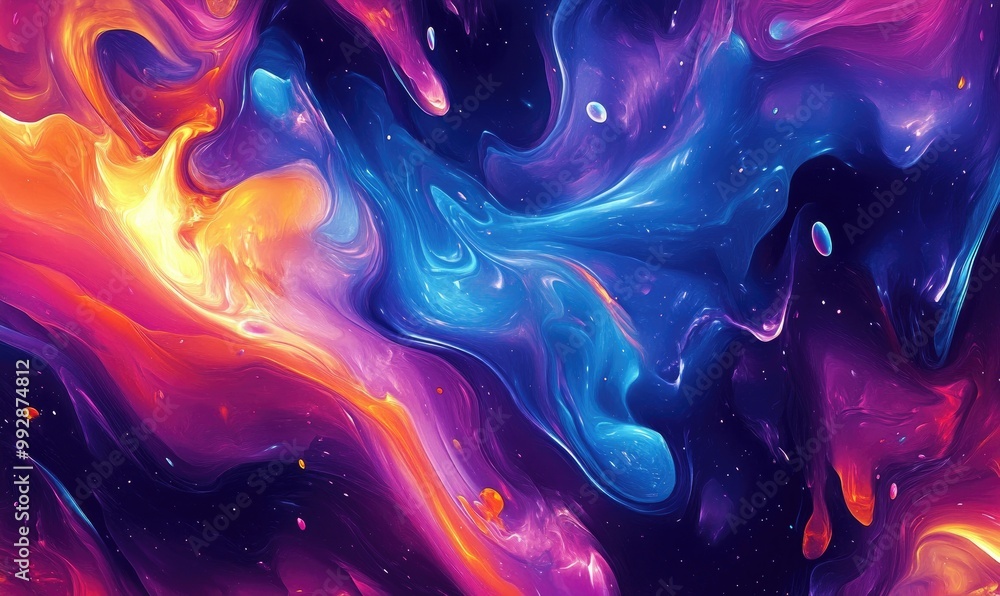 Dynamic fluid color movement concept 2D animated illustration Dynamic fluid color movement concept 2D animated illustration