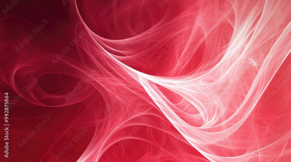 Obraz premium Red abstract fractal background with a faded edge