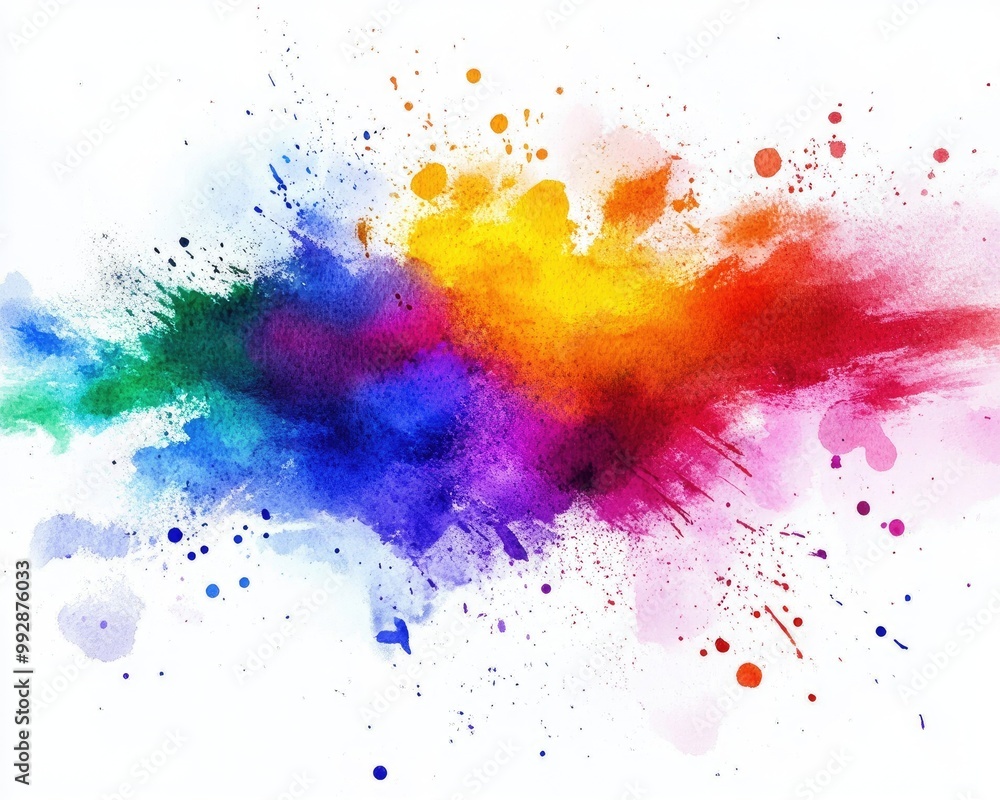 Obraz premium Colorful abstract watercolor splash background design