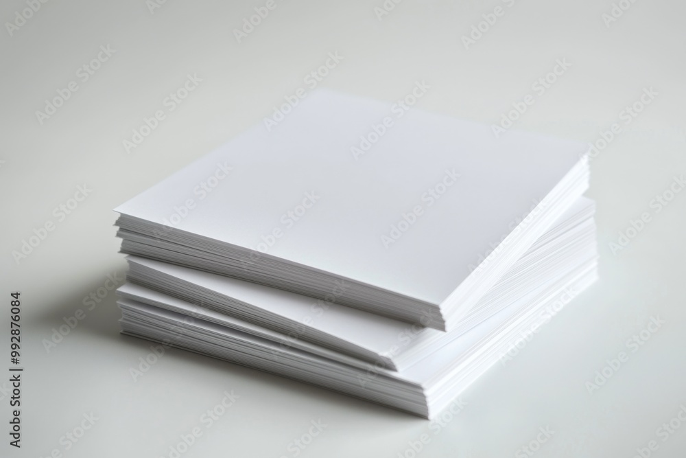 Blank A4 Stacked Paper Mockup isolated created with Generative AI Blank A4 Stacked Paper Mockup isolated created with Generative AI