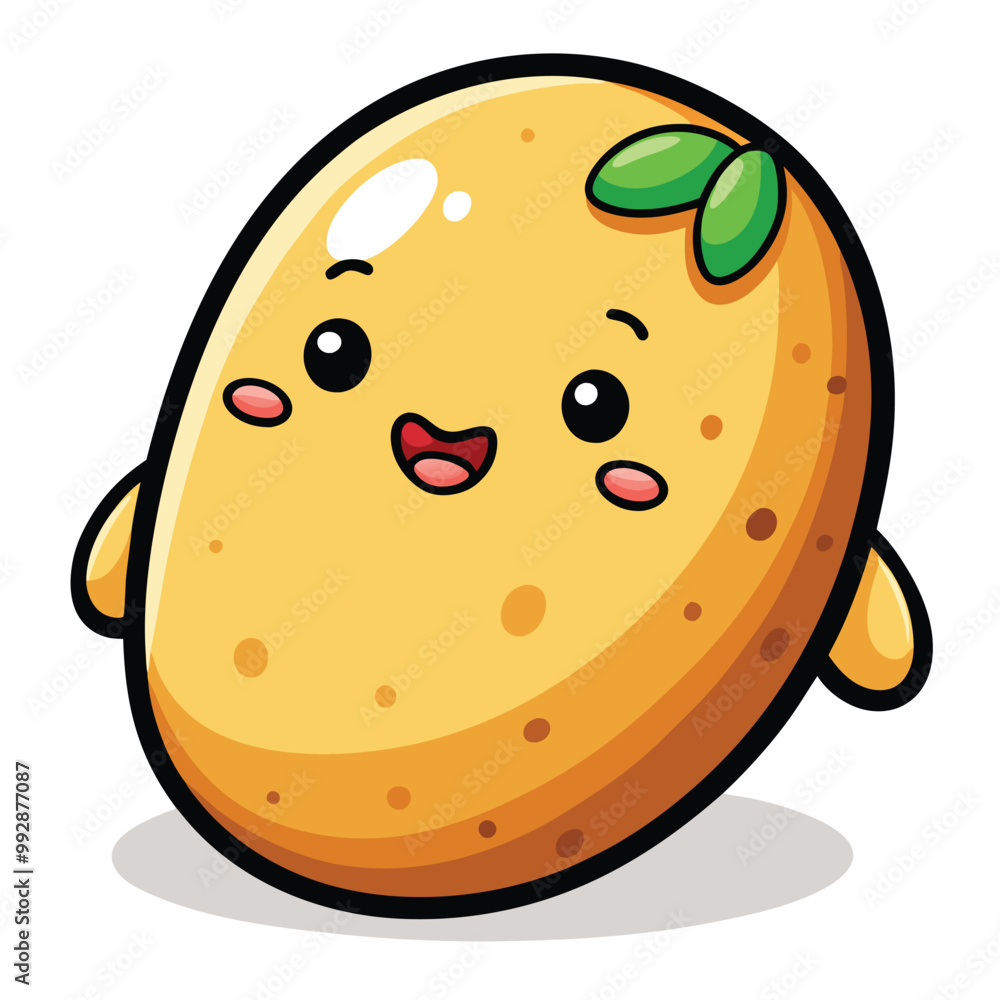 Fototapeta premium Potato clipart cartoon style vector illustration