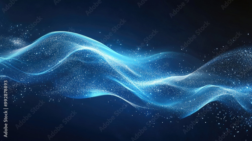 Shimmering wave with a magical light effect creating an abstract background Shimmering wave with a magical light effect creating an abstract background