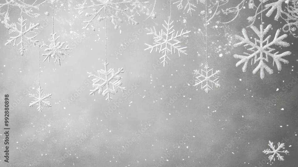 Sparse Christmas backdrop featuring subtle flying snowflakes and stars against a grey canvas Elegant silver snowflake overlay template with a delightful panoramic design Sparse Christmas backdrop featuring subtle flying snowflakes and stars against a grey canvas Elegant silver snowflake overlay template with a delightful panoramic design