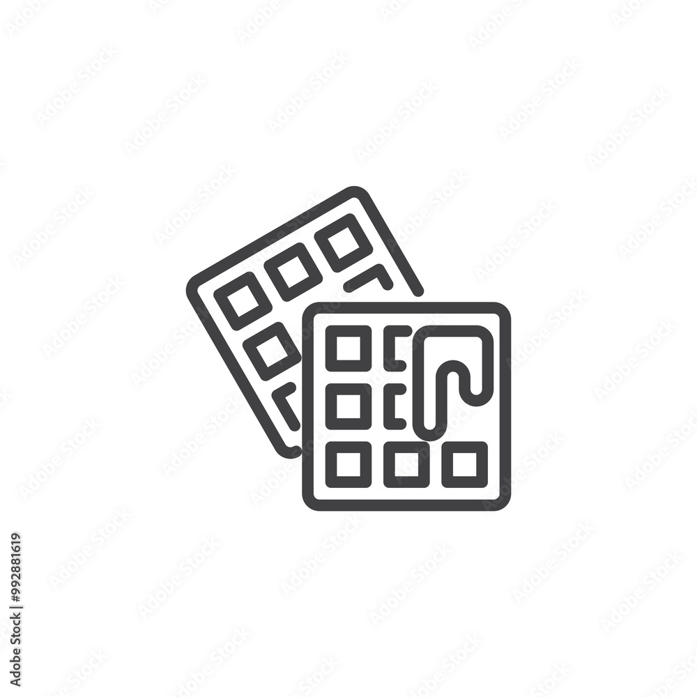 Waffle line icon Waffle line icon
