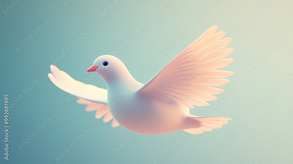 A stylized illustration of a flying dove with soft colors and a serene background. A stylized illustration of a flying dove with soft colors and a serene background.